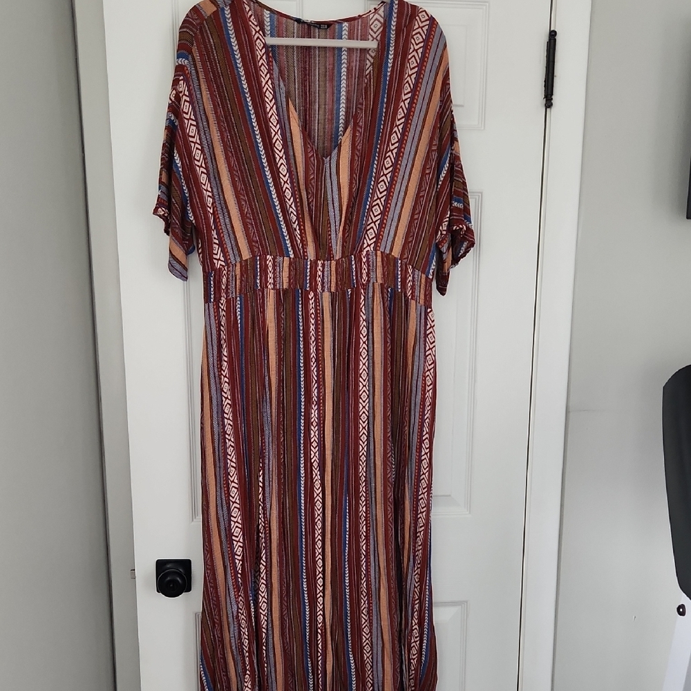 Striped Multicolor Maxi Dress